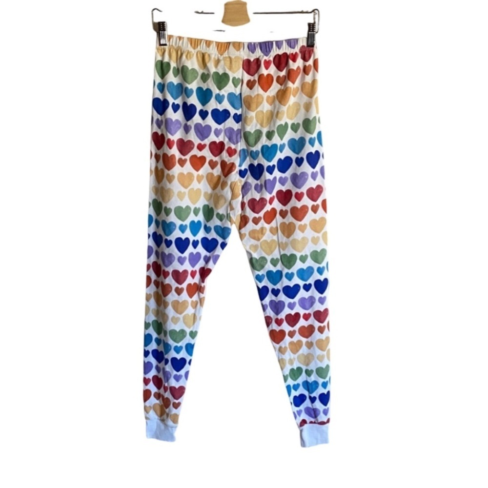 Pottery Barn Colorful Heart Patterned  Comfy Lounge PJ Pants. Size M.